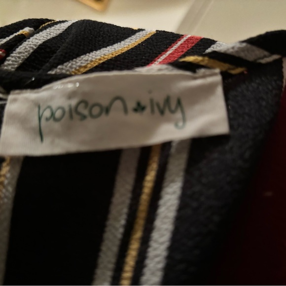 MED -  NWOT Flutter Sleeve Stripped Dress - Picture 5 of 5